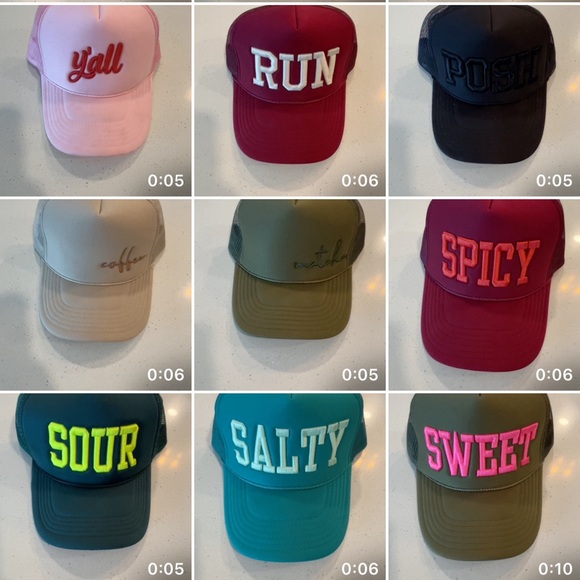 "POSH" Mesh Back Trucker Ball Cap Hat, Reseller Collection - Picture 2 of 4